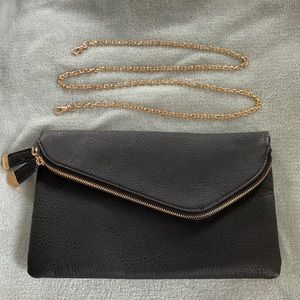 Black Asymmetrical Crossbody Purse